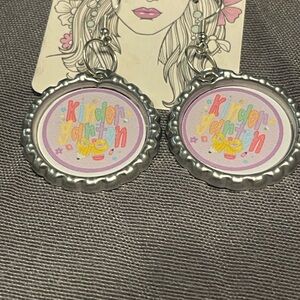 Kinder Fashion Bottle Cap Earrings